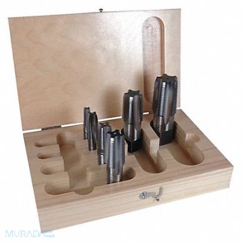 GREENFIELD THREADING Multi Size Tap Set 6pc NPT, 434Y91