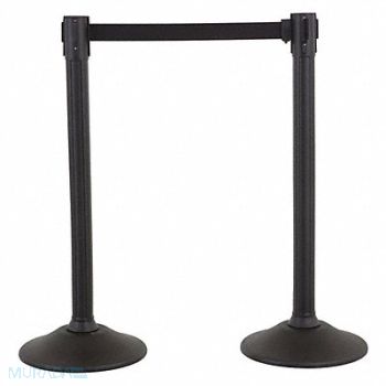 US WEIGHT Barrier Post with Belt HDPE Black PR, 436C86
