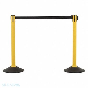 US WEIGHT Barrier Post with Belt HDPE Yellow PR, 436C90