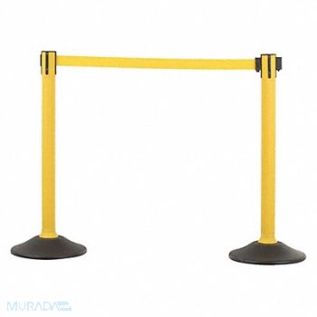 US WEIGHT Barrier Post with Belt HDPE Yellow PR, 436C91