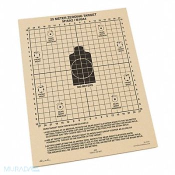 RITE IN THE RAIN Shooting Range 25m Target Paper PK100, 437J01