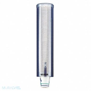 SAN JAMAR Cup Dispenser Water Translucent Blue, 43HH26