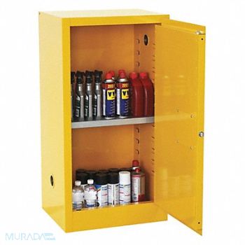 SANDUSKY Flammable Safety Cabinet 12 gal Yellow, 43NF89