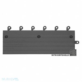 WEARWELL Mat GritShield Ramp Blk Case 6 x18 PK10, 43UN99