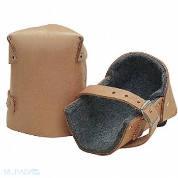 KRAFT TOOL Knee Pads Leather/Felt Tan PR, 43Y532