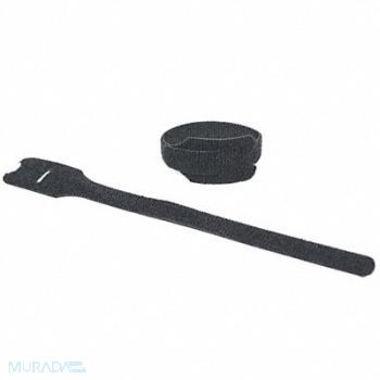 VELCRO BRAND Hook-and-Loop Cable Tie 8 in Black PK675, 449U67
