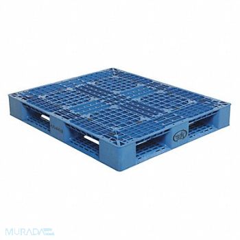 VESTIL Blue Plastic Pallet 6000 lb 48 x 40, 44RP18