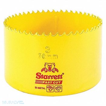STARRETT Bi-Metal Fast Cut Hole Saw 3 76mm, 44WE02