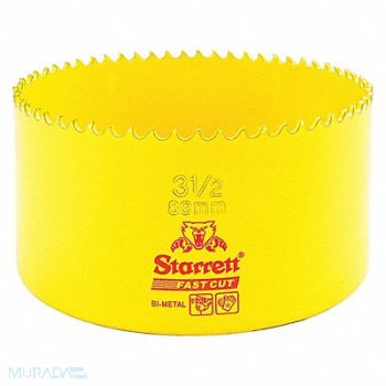 STARRETT Bi-Metal Fast Cut Hole Saw 3-1/2 89mm, 44WE04