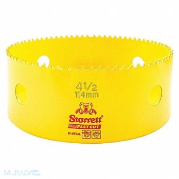 STARRETT Bi-Metal Fast Cut Hole Saw 4-1/2 114mm, 44WE14