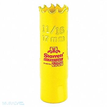 STARRETT Bi-Metal Fast Cut Hole Saw 11/16 17mm, 44WE29