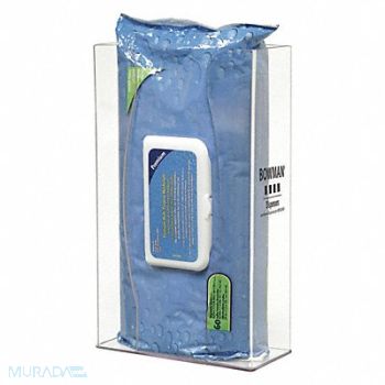 BOWMAN DISPENSERS Wipe Dispenser 1 Compartments Clear, 452M99