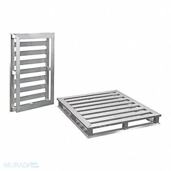 GRAINGER APPROVED Pallet Gray 40 Width Aluminum 48 L, 459V64