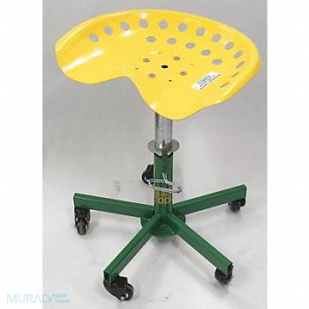 SUMNER RoundStool Round Pedestal Grn/Yllw 22 H, 45EK85