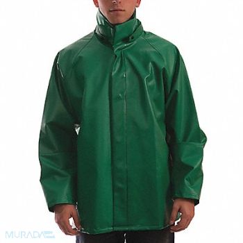 TINGLEY Flame Resistant Rain Jacket Green L, 45JY18