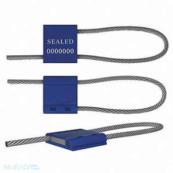 UNIVERSEAL Cable Seals Blue Anodized PK50, 45LH56