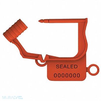 UNIVERSEAL Padlock Seals Orange Plastic PK50, 55NA47
