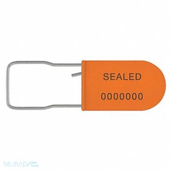 UNIVERSEAL Padlock Seals Orange Plastic PK50, 55NA52