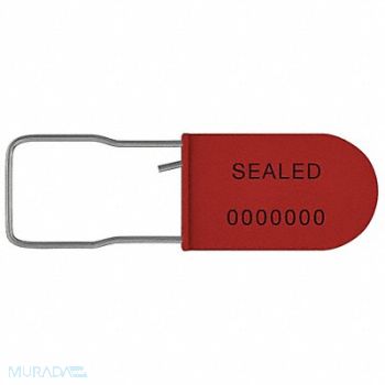 UNIVERSEAL Padlock Seals Red Plastic PK50, 55NA53