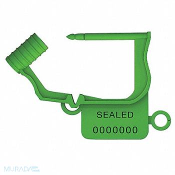 UNIVERSEAL Padlock Seals Green Plastic PK50, 55NA46