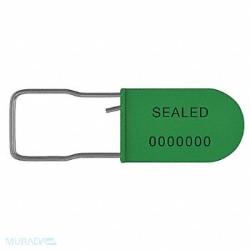 UNIVERSEAL Padlock Seals Green Plastic PK50, 55NA51
