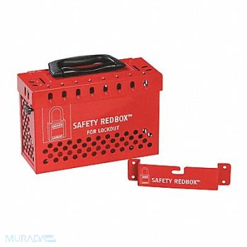 ZING Group Lockout Box Red 9-1/2 in W Steel, 45NA01