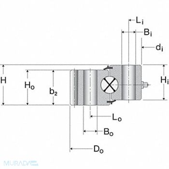 SILVERTHIN BEARING Slewing Ring Brg 12.77 in Bore No Gear, 45TP87