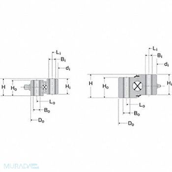 SILVERTHIN BEARING Slewing Ring Brg 1.968 in Bore No Gear, 45TP81