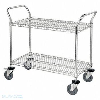 QUANTUM STORAGE SYSTEMS Wire Utility Cart 51 in L x 24 in W, 45TW16