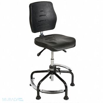SHOPSOL Task Chair Poly Black 19-36 Seat Ht, 45TX09