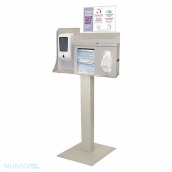 BOWMAN DISPENSERS Respiratory Hygiene Station 57-63/64in.H, 45UZ68