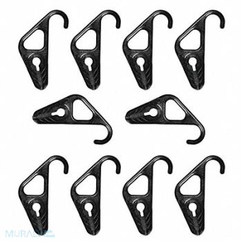 THE BETTER BUNGEE Bungee Hook Black 4 in L 2 in W PK10, 46CC08