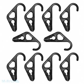 THE BETTER BUNGEE Bungee Hook Black 4 in L 3 in W PK10, 46CC09