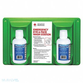FIRST AID ONLY Eye Wash Station 2-16 oz Bottles, 46G240