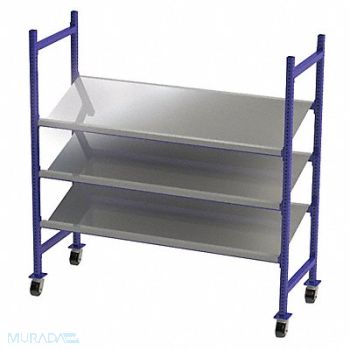 UNEX FLOW CELL Gravity Flow Rack 28inx72inx76in 12ga, 46KF37