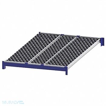 UNEX ROLLER RACK Gravity Flow Shelf 72inx2 5/8inx48in Blu, 46KG76
