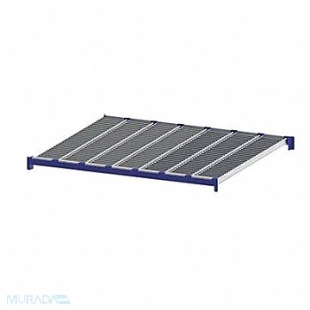 UNEX ROLLER RACK Gravity Flow Shelf 72inx2 5/8inx96in Blu, 46KG82