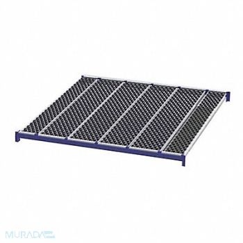 UNEX ROLLER RACK Gravity Flow Shelf 96inx2 5/8inx96in Blu, 46KG91