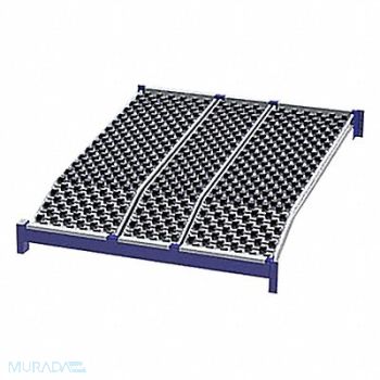 UNEX ROLLER RACK Gravity Flow Shelf 72inx2 5/8inx48in Blu, 46KG94