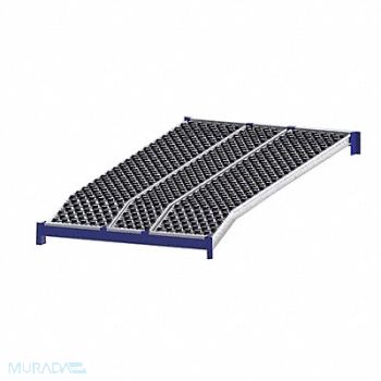 UNEX ROLLER RACK Gravity Flow Shelf 96inx2 5/8inx48in Blu, 46KG97