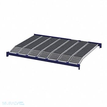 UNEX ROLLER RACK Gravity Flow Shelf 72inx2 5/8inx96in Blu, 46KH01