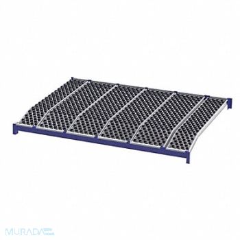 UNEX ROLLER RACK Gravity Flow Shelf 72inx2 5/8inx96in Blu, 46KH07