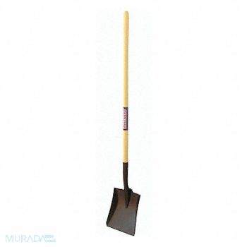 WESTWARD Square Point Shovel Steel Yellow, 46MP81
