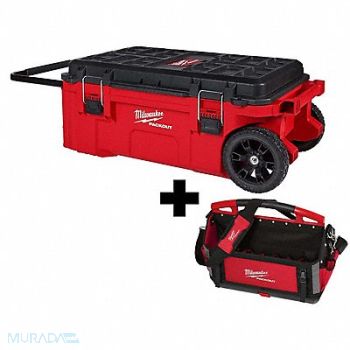 MILWAUKEE PACKOUT Rolling Tool Chest + 20 Tote, 388TR3