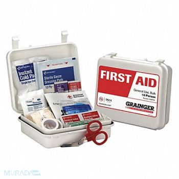 GRAINGER APPROVED First Aid Kit Plastic 5-1/2 Hx2-1/4 W, 480F92