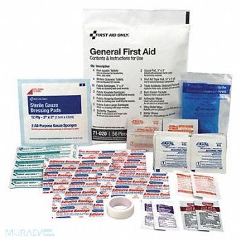GRAINGER APPROVED First Aid Kit Bag 6 H x 1-1/2 W, 480G09