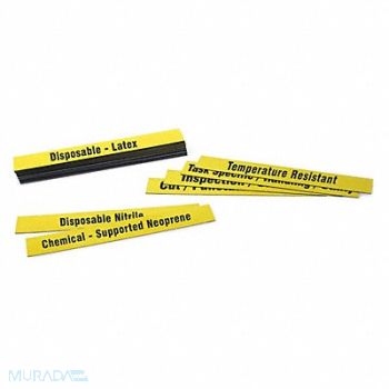 CONDOR Magnetic Strip Yellow Vinyl 1 in H PK20, 487C77