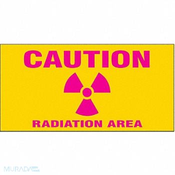 CONDOR Radiation Sign Slider Insert 4x8in Yllw, 487C90