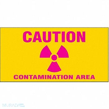 CONDOR Radiation Sign Slider Insert 4x8in Yllw, 487C91