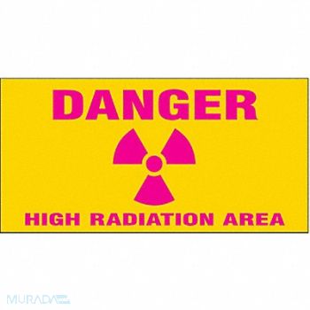 CONDOR Radiation Sign Slider Insert 4x8in Yllw, 487C93